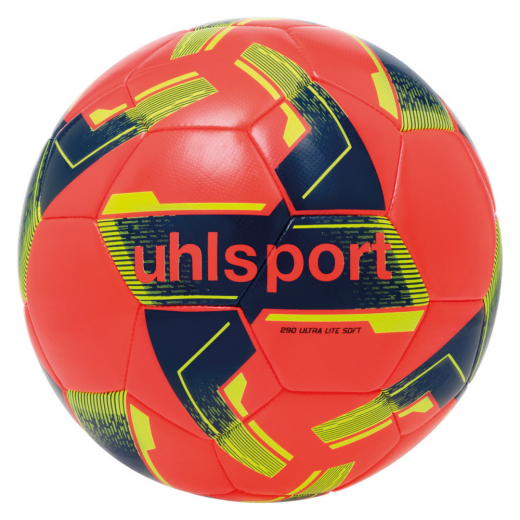 uhlsport 290 Ultra Lite Soft Red/Navy/Yellow sz 4 i gruppen UTOMHUSSPEL / Fotboll hos Spelexperten (100172401-4)