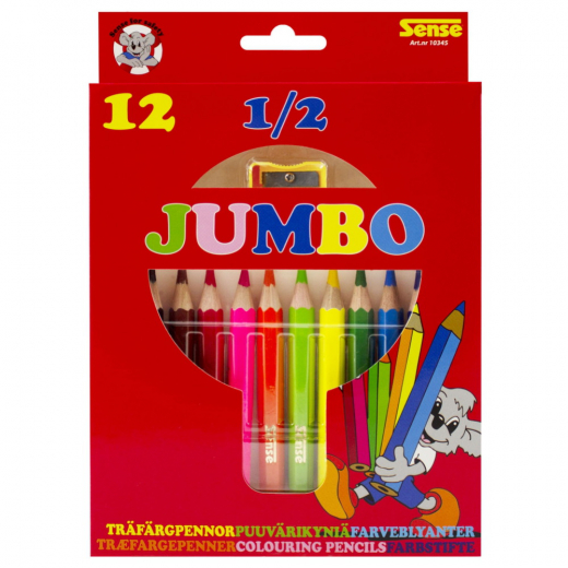 Sense - Träfärgpennor 1/2 Jumbo 12-Pack i gruppen LEKSAKER / Skapa & måla hos Spelexperten (10345)