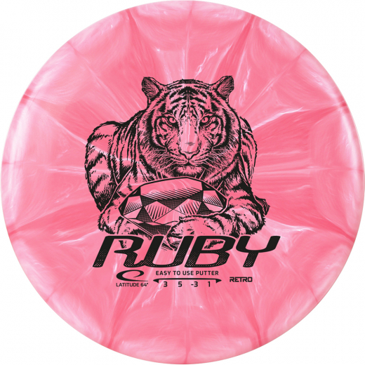 Latitude 64° Retro Burst Ruby Pink/White i gruppen UTOMHUSSPEL / Disc Golf & frisbee hos Spelexperten (14347)