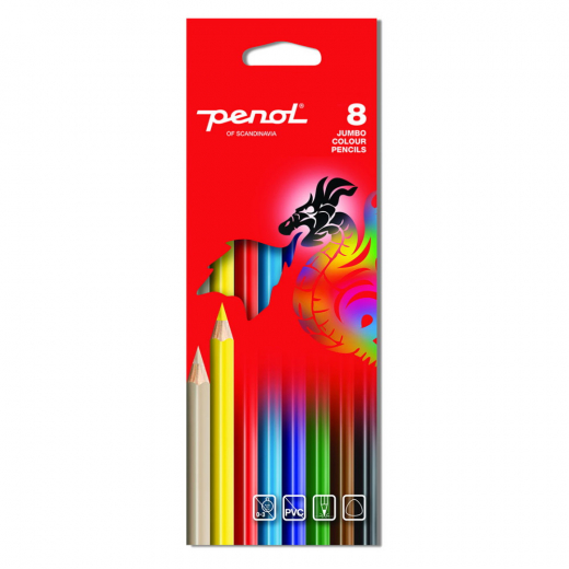 Penol Jumbo Färgpennor 8-pack i gruppen LEKSAKER / Skapa & måla hos Spelexperten (16000115)
