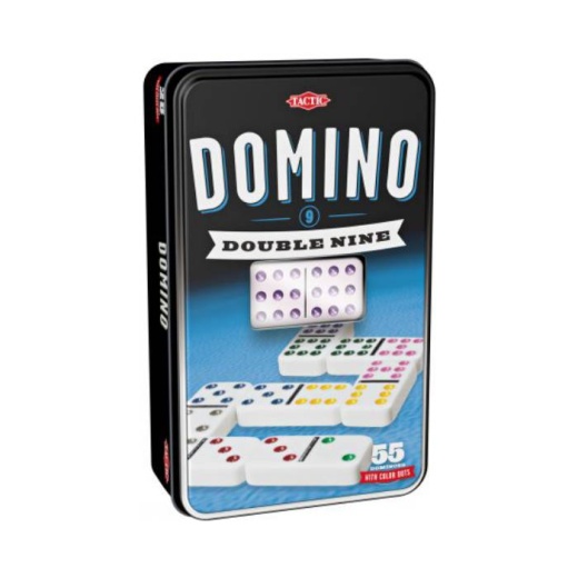 Domino Double 9 i plåtlåda i gruppen SÄLLSKAPSSPEL / Familjespel hos Spelexperten (53914)