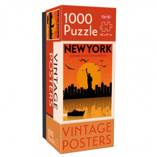 Tactic Pussel: Vintage Cities: New York 1000 bitar i gruppen PUSSEL / 1000 bitar hos Spelexperten (58660)