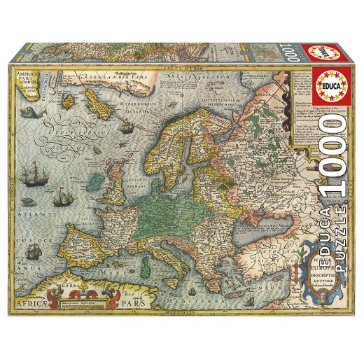 Educa pussel: Map of Europe 1000 bitar i gruppen PUSSEL / 1000 bitar hos Spelexperten (80-19624)