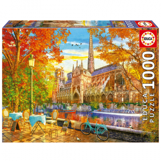 Educa Pussel: Notre Dame In Autumn 1000 Bitar i gruppen PUSSEL / 1000 bitar hos Spelexperten (80-19936)