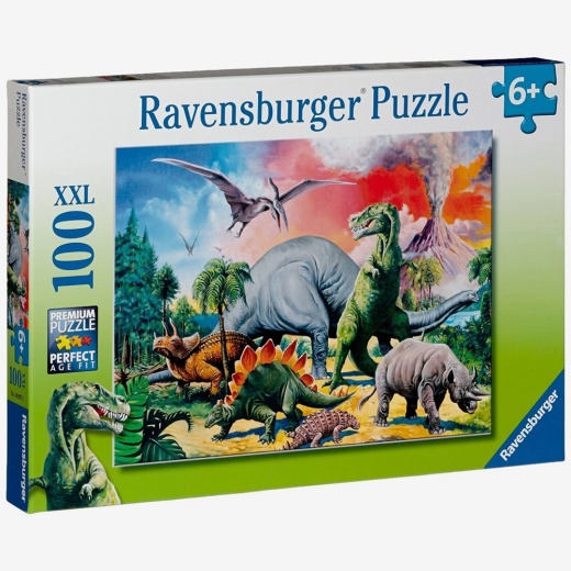Ravensburger Pussel: Dinosaurier 100 Bitar XXL i gruppen PUSSEL / < 750 bitar hos Spelexperten (8109579)