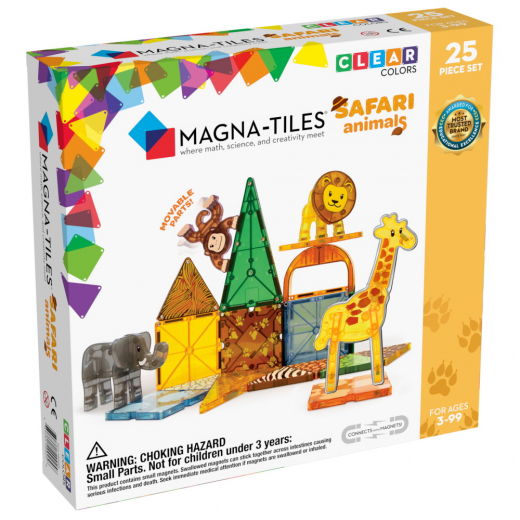 Magna-Tiles - Safari Animals - 25 Delar i gruppen LEKSAKER / Byggklossar / Magna-Tiles hos Spelexperten (MAG20925)