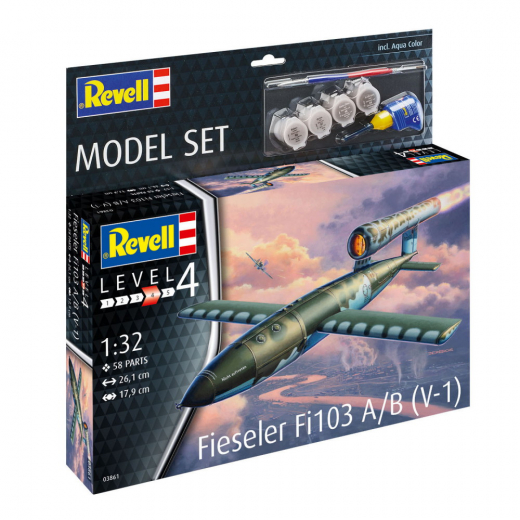 Revell Model Set - Fieseler Fi103 A/B (V-1) 1:32 - 58 Bitar i gruppen PUSSEL / Modellbyggen / Revell / Fordon hos Spelexperten (R-3861)