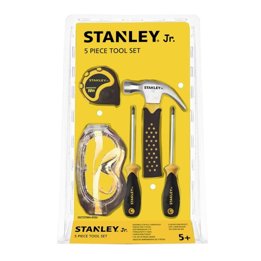 Stanley Jr DIY - Verktygssats 5 delar i gruppen LEKSAKER / Rollek / Leksaksverktyg hos Spelexperten (ST004-05)