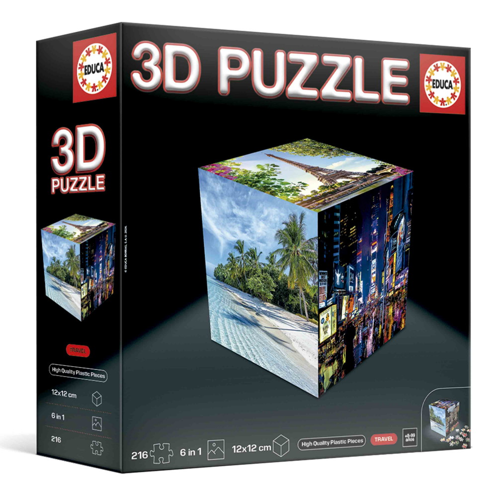 Educa 3D Kub Pussel Resa 216 Bitar
