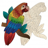 Artefakt Träpussel - Parrot 172 Bitar