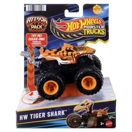 Hot Wheels Monster Trucks Attack - HW Tiger Shark i gruppen LEKSAKER / Leksaksfordon / Hot Wheels hos Spelexperten (02026041-4)