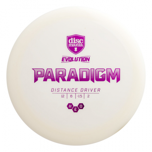 Discmania Evolution Paradigm NEO White i gruppen UTOMHUSSPEL / Disc Golf & frisbee / Distance Drivers hos Spelexperten (100339)