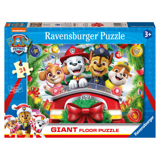 Ravensburger Pussel: Paw Patrol Christmas Giant 24 bitar i gruppen PUSSEL / Barnpussel hos Spelexperten (10103168)