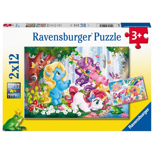 Ravensburger Pussel: Unicorns at play 2x12 Bitar i gruppen  hos Spelexperten (10105028)