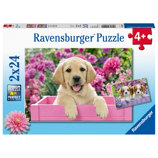 Ravensburger pussel: Me and My Pal 2x24 Bitar i gruppen PUSSEL / Barnpussel hos Spelexperten (10105029)