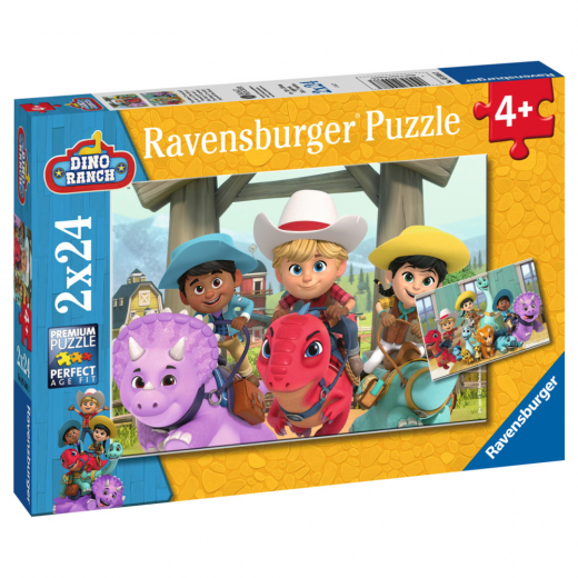 Ravensburger Pussel: Dino Ranch 2x24 Bitar i gruppen PUSSEL / Barnpussel hos Spelexperten (10105588)