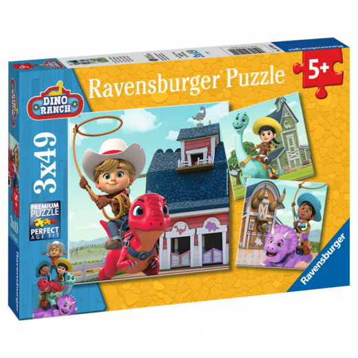 Ravensburger Pussel: Dino Ranch 3x49 Bitar i gruppen PUSSEL / Barnpussel hos Spelexperten (10105589)