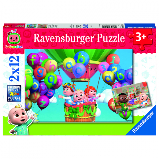 Ravensburger pussel: Cocomelon 2x12 Bitar i gruppen PUSSEL / Barnpussel hos Spelexperten (10105628)