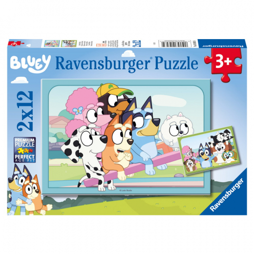 Ravensburger Pussel: Bluey 2x12 Bitar i gruppen PUSSEL / Barnpussel hos Spelexperten (10105693)