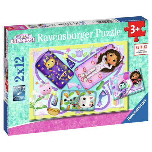 Ravensburger Pussel: Gabbys Magical Sleepover 2x12 Bitar i gruppen PUSSEL / Barnpussel hos Spelexperten (10105709)