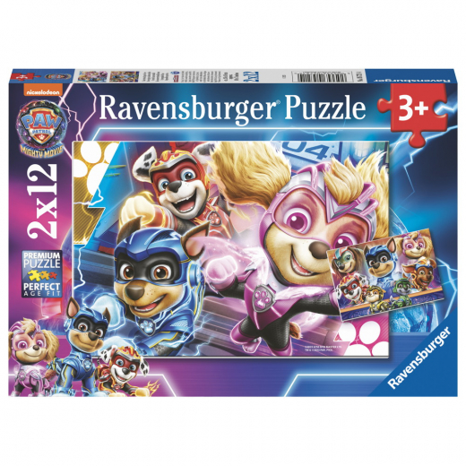 Ravensburger Pussel: Paw Patrol - The Mighty Movie 2x12 Bitar i gruppen PUSSEL / Barnpussel hos Spelexperten (10105721)