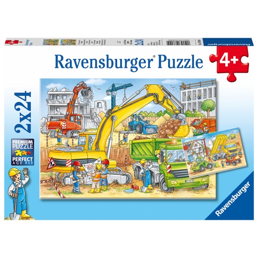 Ravensburger pussel: Hard at Work - 2x24 Bitar i gruppen  hos Spelexperten (10107800)