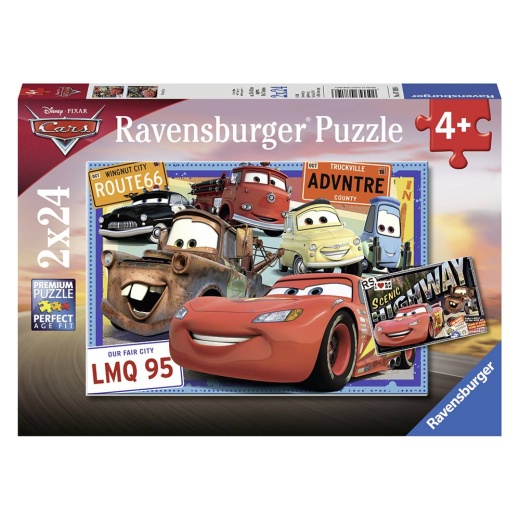 Ravensburger pussel: Cars 2x24 Bitar i gruppen  hos Spelexperten (10107819)