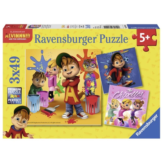 Ravensburger pussel: Alvin And the Chipmunks 3x49 Bitar i gruppen  hos Spelexperten (10108044)