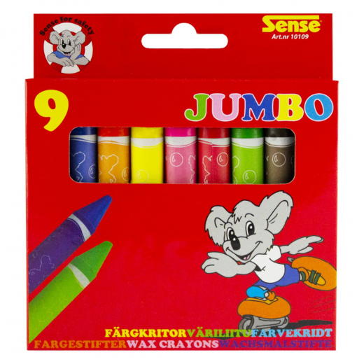 Sense - Vaxkritor Jumbo 9-Pack i gruppen LEKSAKER / Skapa & måla hos Spelexperten (10109)