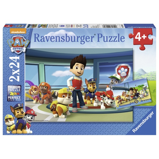 Ravensburger Pussel: Paw Patrol 2x24 Bitar i gruppen PUSSEL / Barnpussel hos Spelexperten (10109085)