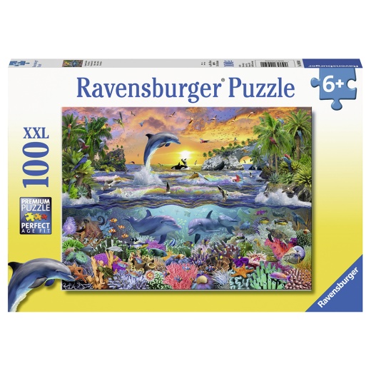 Ravensburger Pussel: Tropical Paradise 100 Bitar i gruppen  hos Spelexperten (10110950)