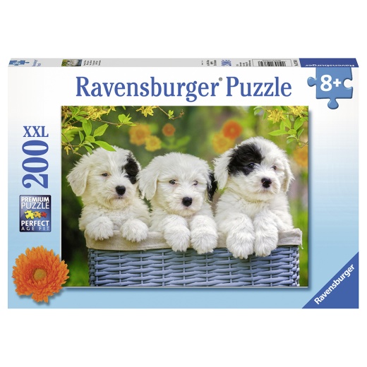 Ravensburger Pussel - Cuddly Puppies 200 Bitar i gruppen  hos Spelexperten (10112765)