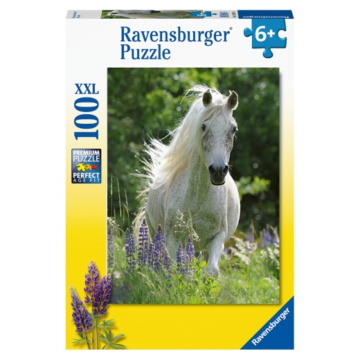 Ravensburger pussel: Horse in Flowers XXL 100 Bitar i gruppen  hos Spelexperten (10112927)