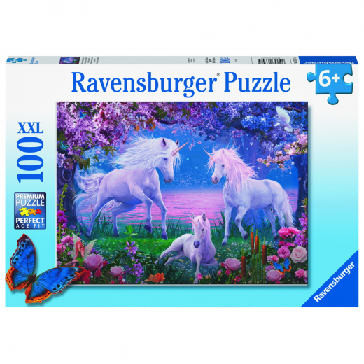 Ravensburger Pussel: Unicorns 100 Bitar XXL i gruppen PUSSEL / < 750 bitar hos Spelexperten (10113347)