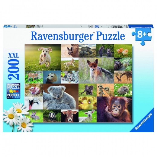 Ravensburger pussel: Animal Babies XXL 200 Bitar i gruppen PUSSEL / < 750 bitar hos Spelexperten (10113353)