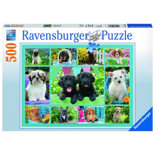 Ravensburger Pussel - Puppy Love 500 bitar i gruppen  hos Spelexperten (10214708)