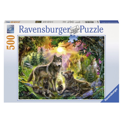 Ravensburger Pussel: Wolf family in the sunshine 500 Bitar i gruppen  hos Spelexperten (10214745)