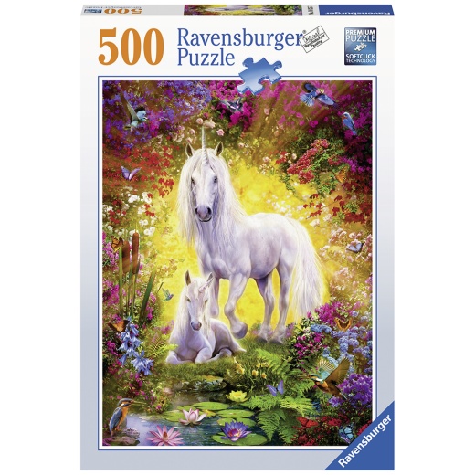 Ravensburger Pussel - Unicorn and Foal 500 Bitar i gruppen  hos Spelexperten (10214825)