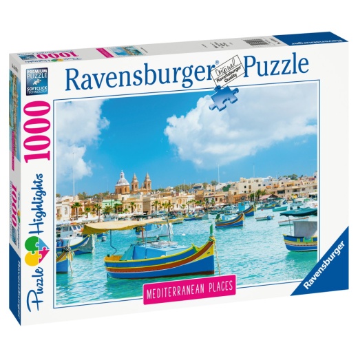 Ravensburger Pussel - Mediterranean Malta 1000 Bitar i gruppen PUSSEL / 1000 bitar hos Spelexperten (10214978)