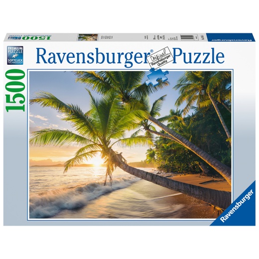 Ravensburger pussel: Beach Hideaway 1500 Bitar i gruppen PUSSEL / 1500 bitar hos Spelexperten (10215015)