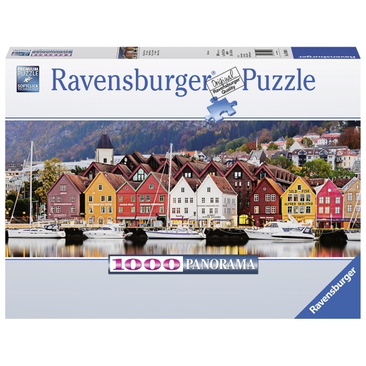 Ravensburger pussel - Panorama Port in Norway 1000 Bitar i gruppen PUSSEL / 1000 bitar hos Spelexperten (10215090)
