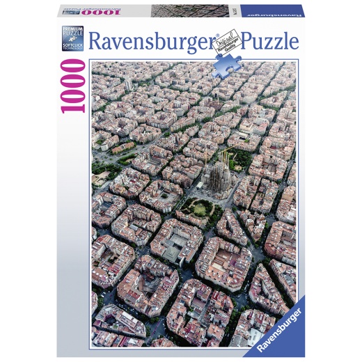 Ravensburger pussel - Barcelona from above 1000 Bitar i gruppen  hos Spelexperten (10215187)
