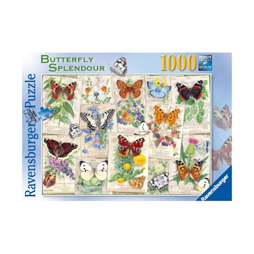 Ravensburger pussel - Butterfly Splendour 1000 Bitar i gruppen  hos Spelexperten (10215261)