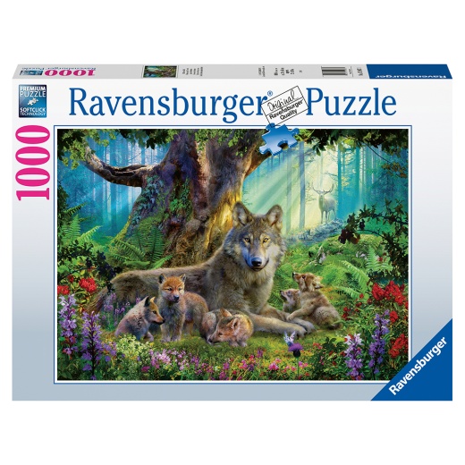 Ravensburger Pussel: Wolves in the Forest 1000 Bitar i gruppen PUSSEL / 1000 bitar hos Spelexperten (10215987)