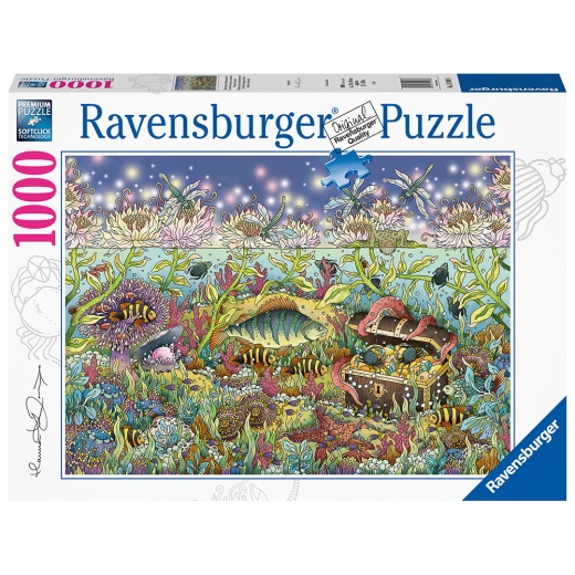 Ravensburger pussel - Underwater Kingdom at Dusk 1000 Bitar i gruppen PUSSEL / 1000 bitar hos Spelexperten (10215988)