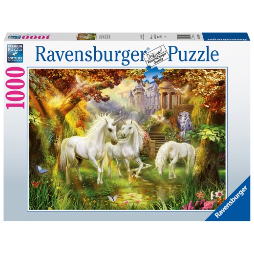 Ravensburger Pussel - Unicorns in the Forest 1000 Bitar i gruppen PUSSEL / 1000 bitar hos Spelexperten (10215992)