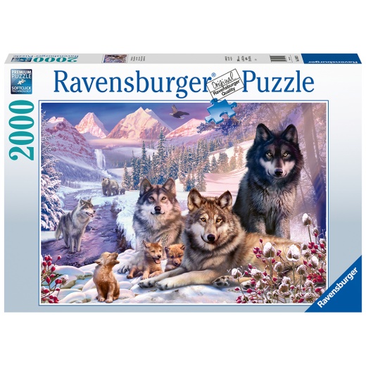 Ravensburger pussel: Wolves in the Snow 2000 Bitar i gruppen PUSSEL / 2000 bitar > hos Spelexperten (10216012)