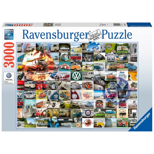 Ravensburger pussel - 99 VW Bulli Moments 3000 Bitar i gruppen PUSSEL / 2000 bitar > hos Spelexperten (10216018)