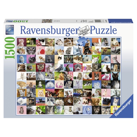 Ravensburger pussel: 99 Cats 1500 Bitar i gruppen  hos Spelexperten (10216235)