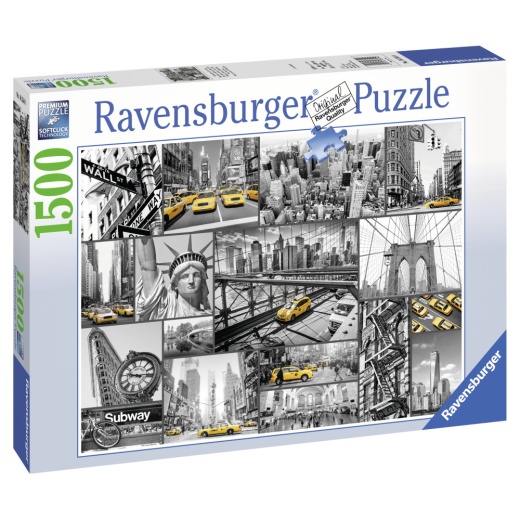 Ravensburger pussel: New York Cabs - 1500 bitar i gruppen PUSSEL / 1500 bitar hos Spelexperten (10216354)